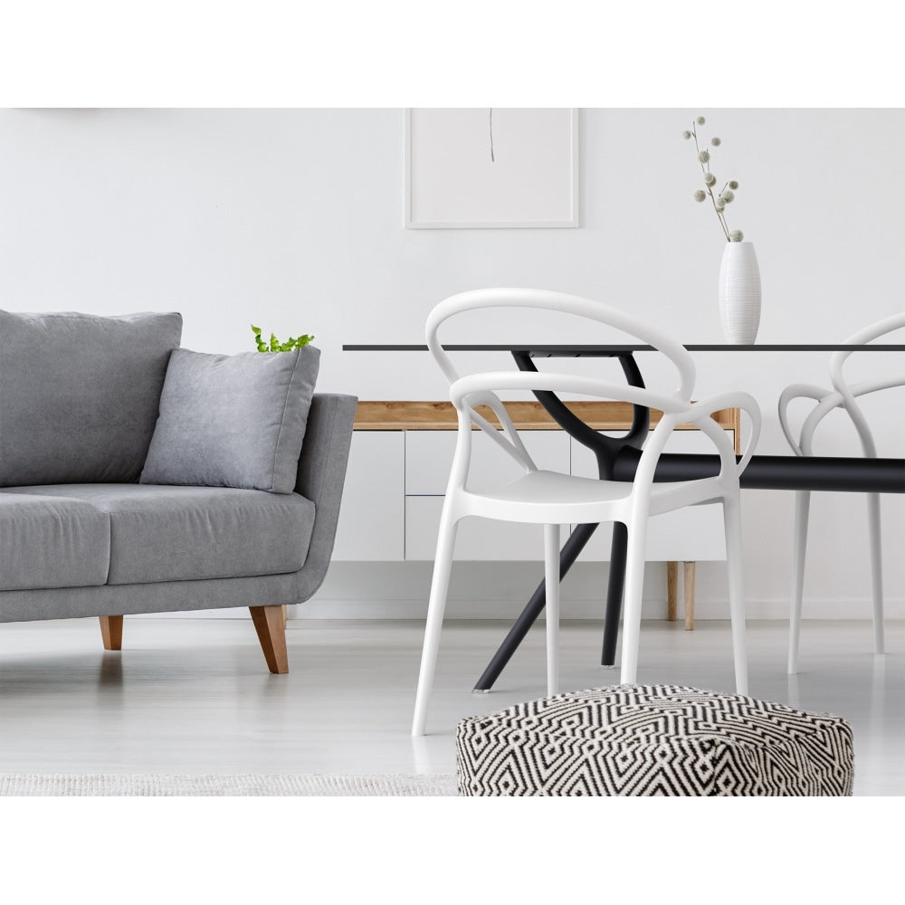 Mila Stackable Plastic Armchair - Various Colours (PACK OF 2)