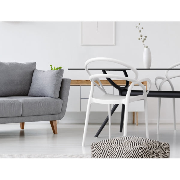 Mila Stackable Plastic Armchair - Various Colours (PACK OF 2)