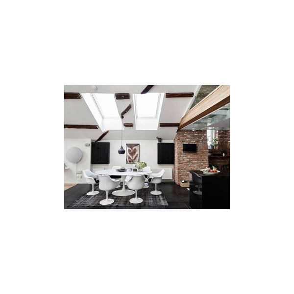 White and Black PU Chelsea Armchair