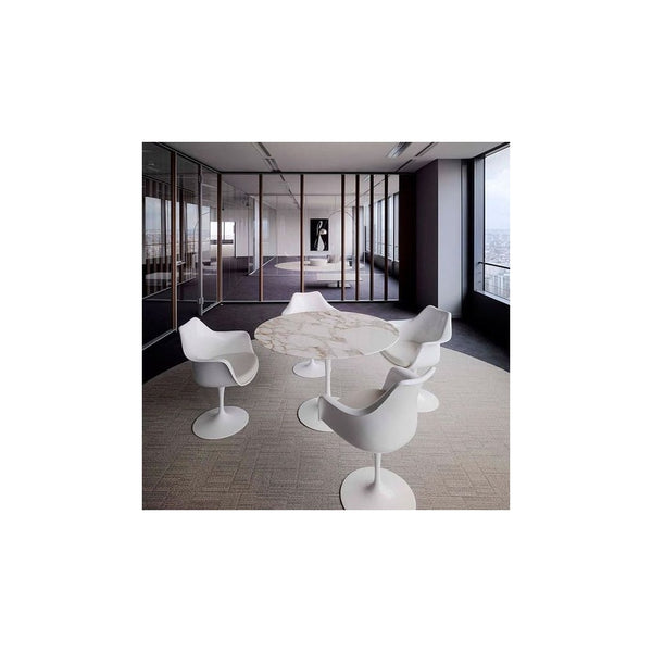 White and White PU Chelsea Armchair