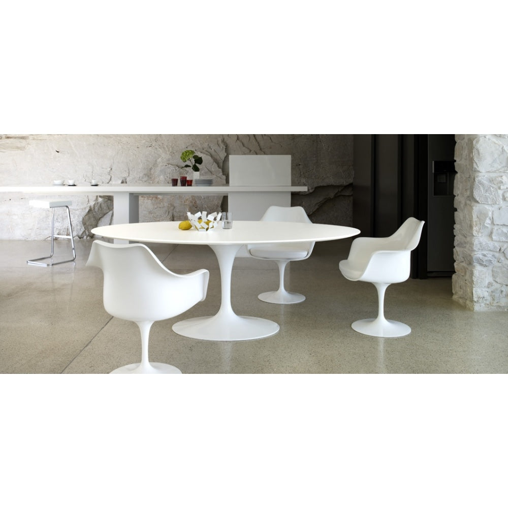 White and White PU Chelsea Armchair