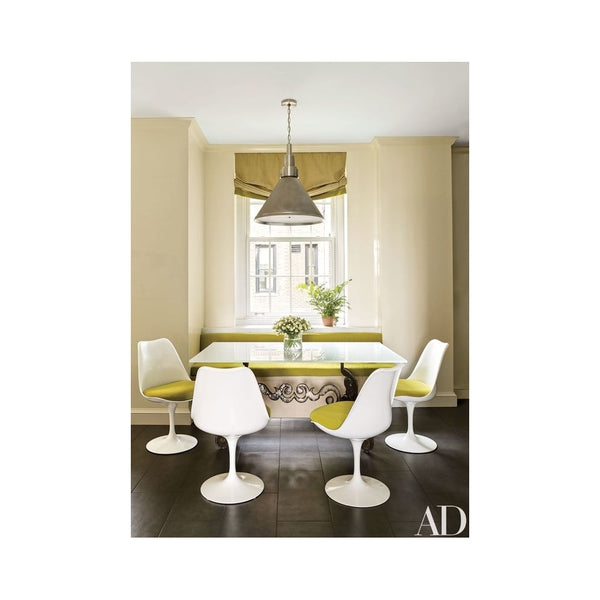 White and Green PU Chelsea Side Chair