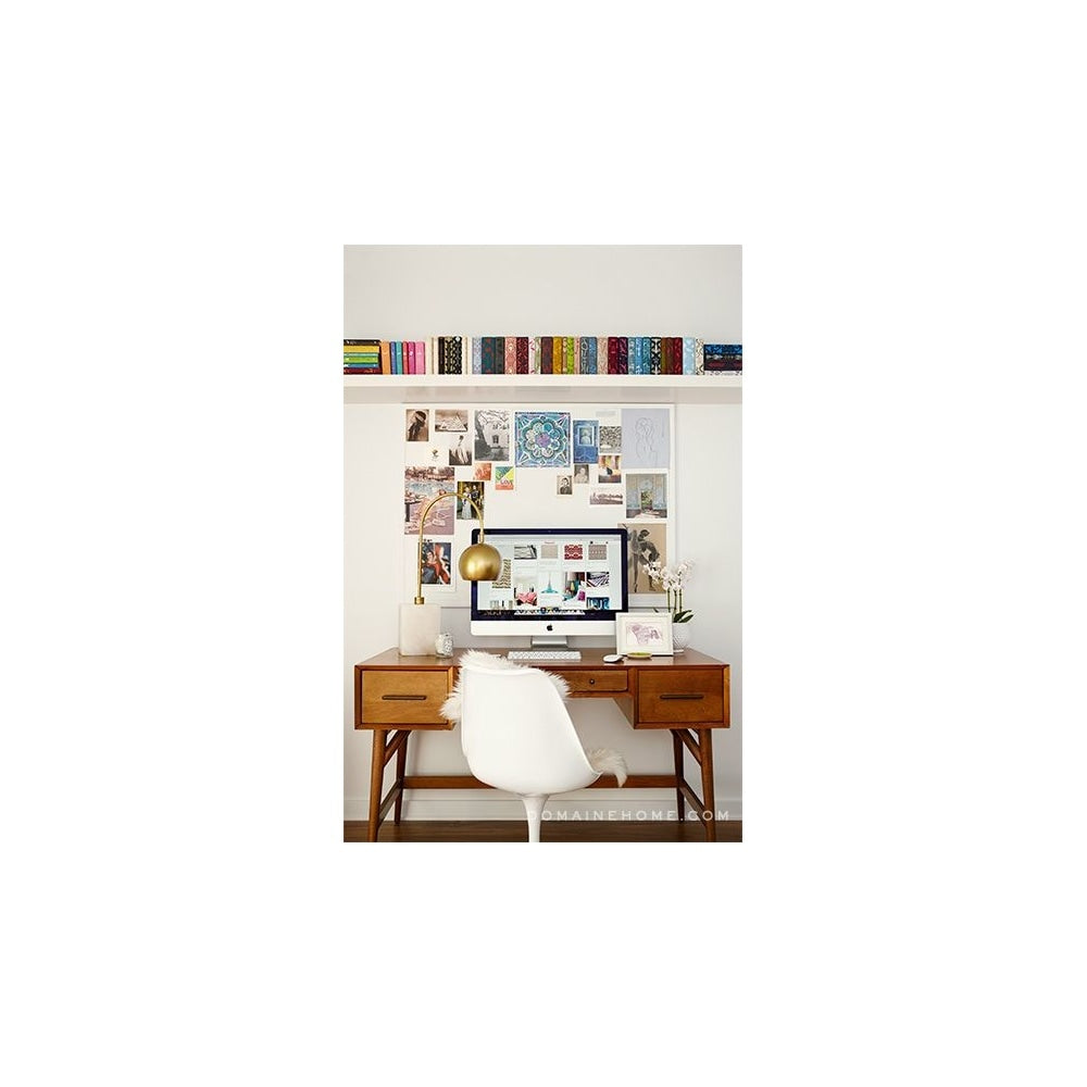 White and Orange PU Chelsea Side Chair