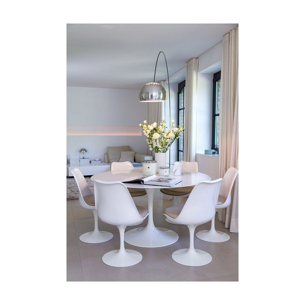 White and White PU Chelsea Side Chair