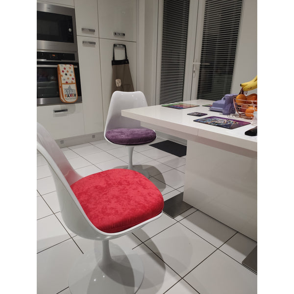 White and Luxurious Purple Chelsea Side Chair