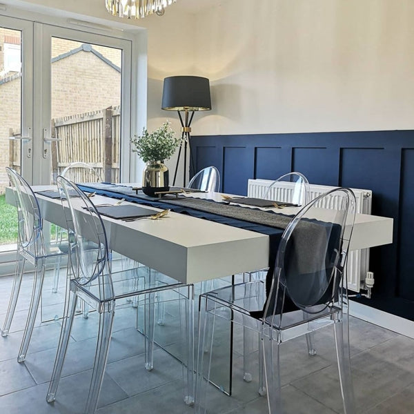OUTLET Crystal Clear Ghost Style Plastic Victoria Dining Chair