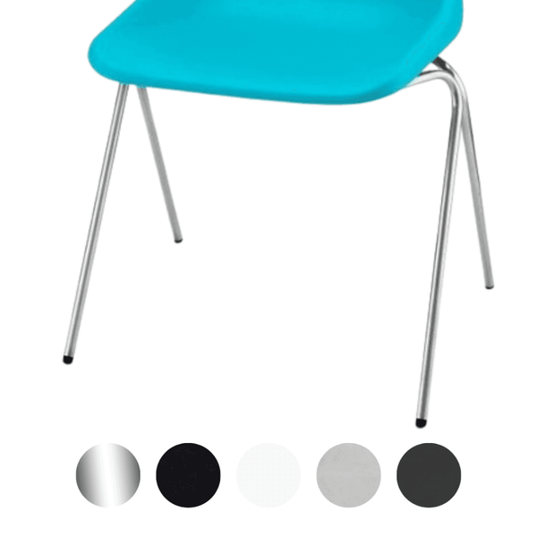 Bright Blue Robin Day Poly Side Plastic Chair
