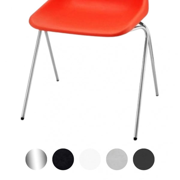Bright Orange Robin Day Poly Side Plastic Chair