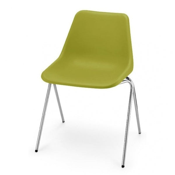 Olive Green Robin Day Poly Side Plastic Chair