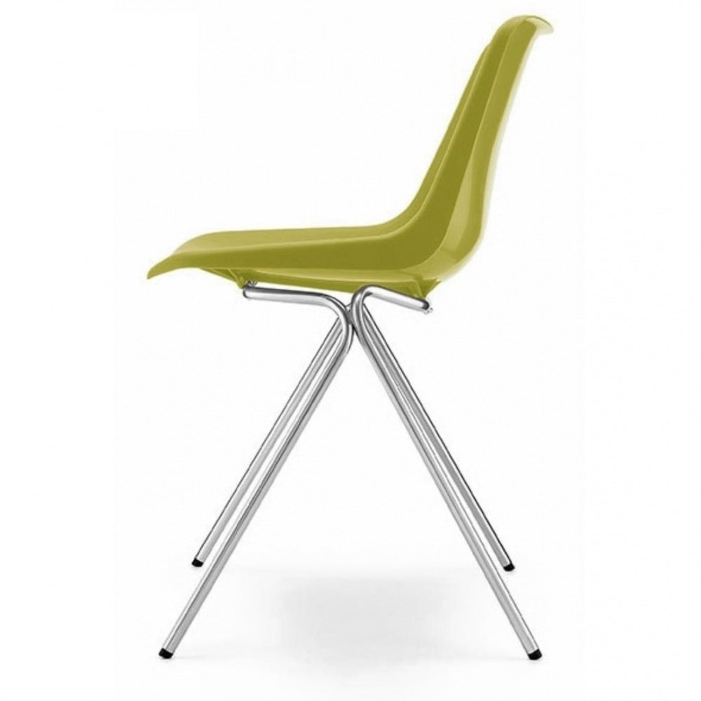 Olive Green Robin Day Poly Side Plastic Chair