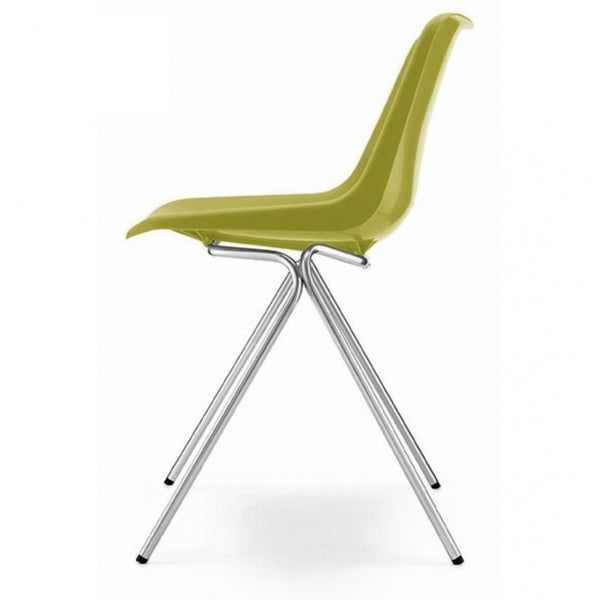 Olive Green Robin Day Poly Side Plastic Chair