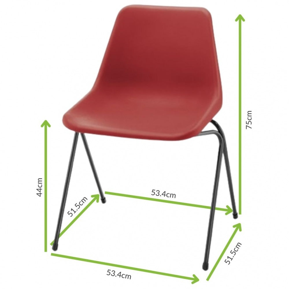 Red Robin Day Poly Side Plastic Chair