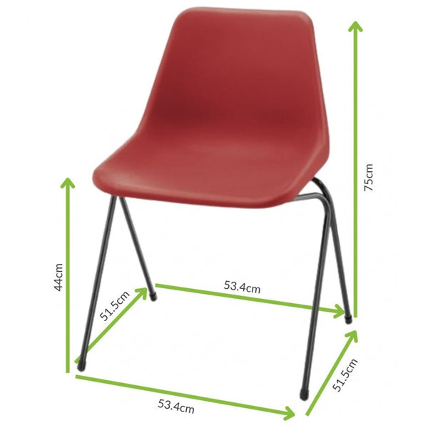 Red Robin Day Poly Side Plastic Chair