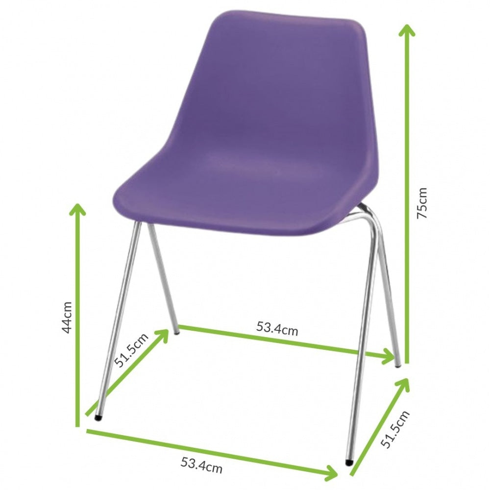 Lavender Robin Day Poly Side Plastic Chair