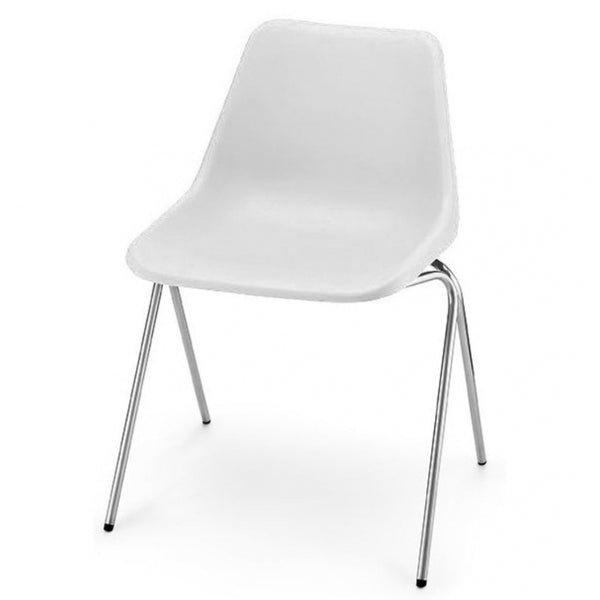 White Robin Day Poly Side Plastic Chair