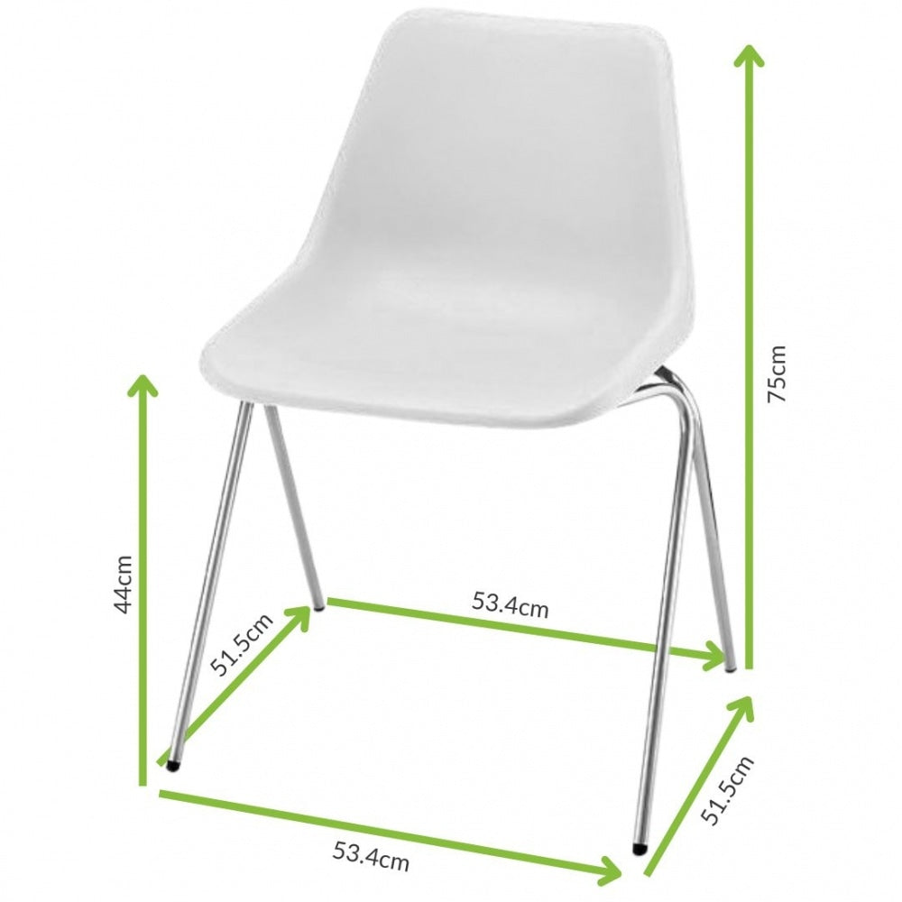 White Robin Day Poly Side Plastic Chair