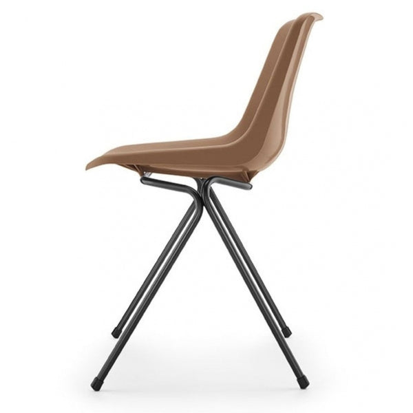 Brown Robin Day Poly Side Plastic Chair