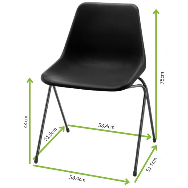 Black Robin Day Poly Side Plastic Chair