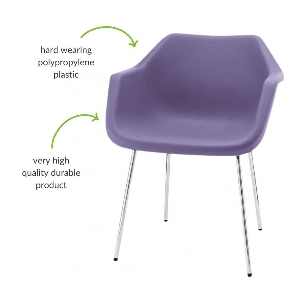 Lavender Robin Day Plastic Armchair
