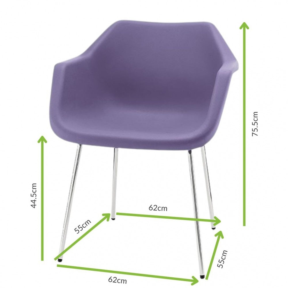 Lavender Robin Day Plastic Armchair