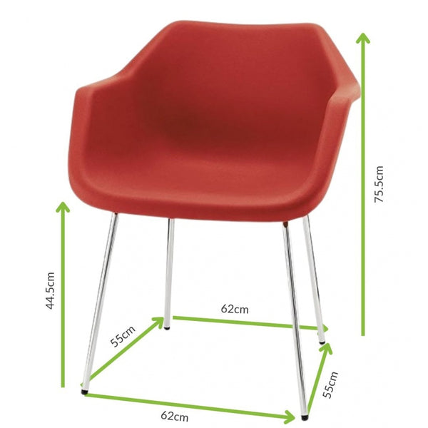Red Robin Day Plastic Armchair