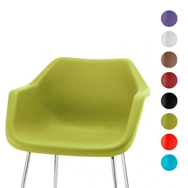 Olive Green Robin Day Plastic Armchair