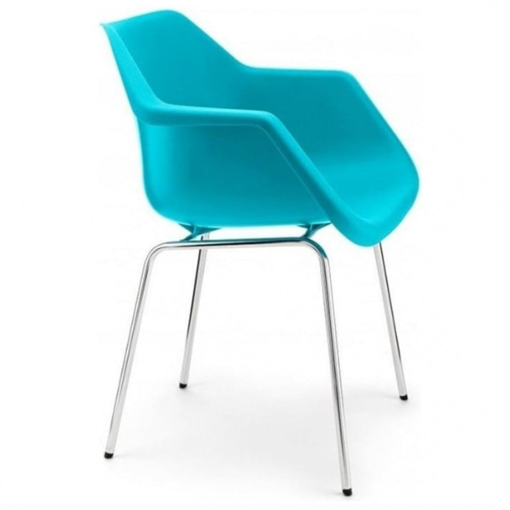 Bright Blue Robin Day Plastic Armchair