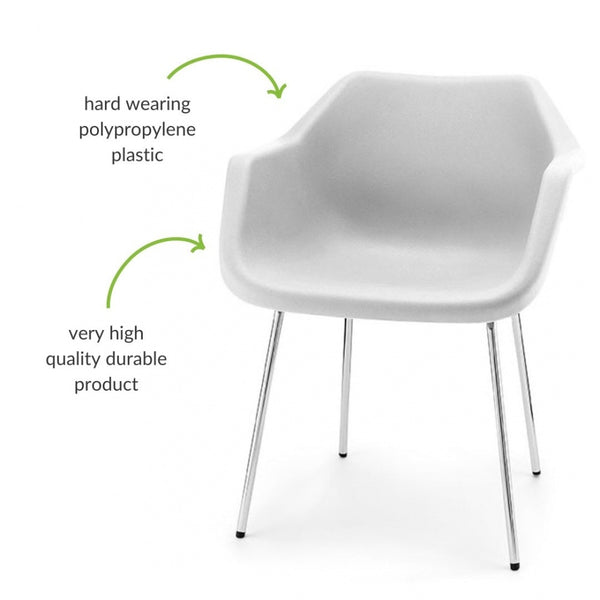 White Robin Day Plastic Armchair