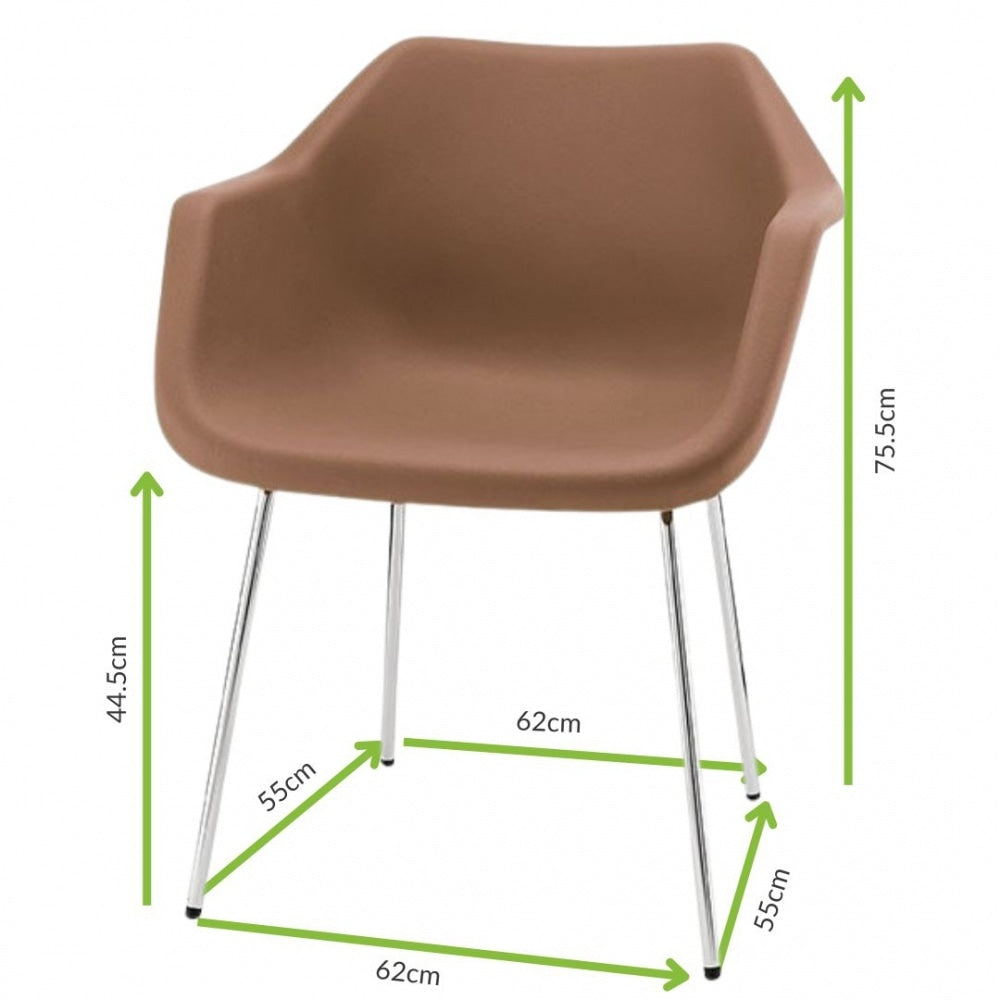 Brown Robin Day Plastic Armchair