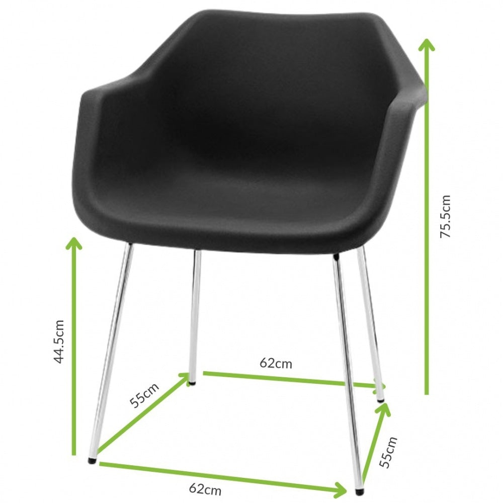 Black Robin Day Plastic Armchair