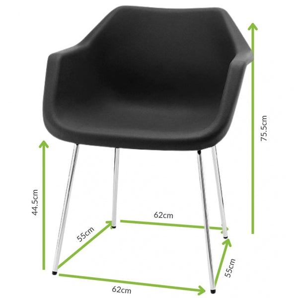 Black Robin Day Plastic Armchair