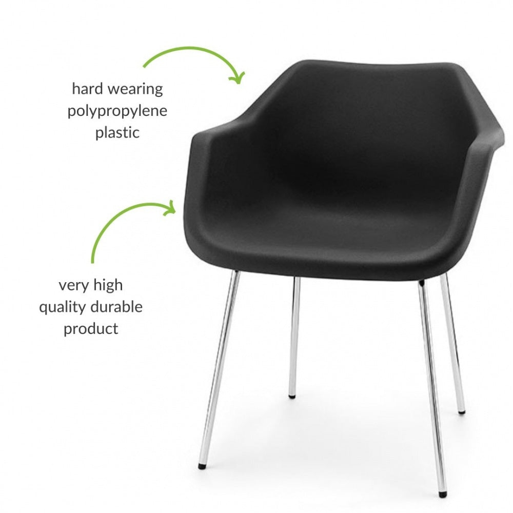 Black Robin Day Plastic Armchair