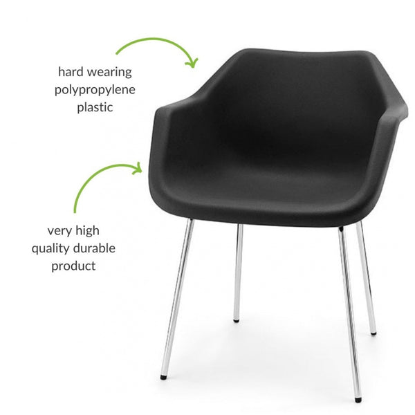Black Robin Day Plastic Armchair