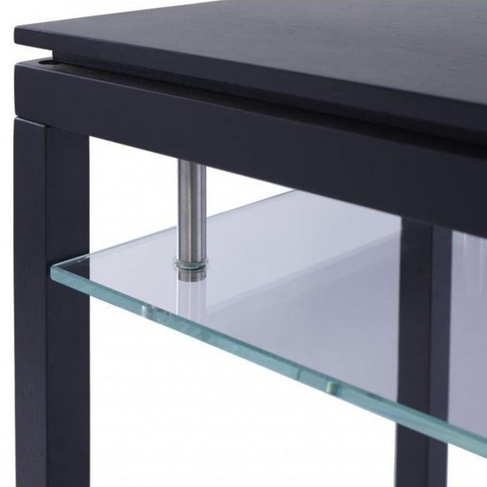 Luxurious Wenge and Glass Large Console Table