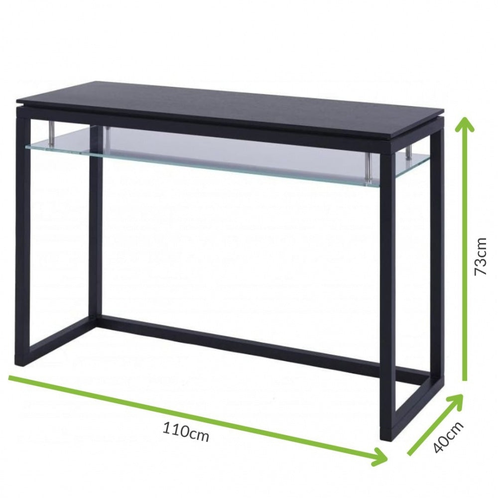Luxurious Wenge and Glass Large Console Table