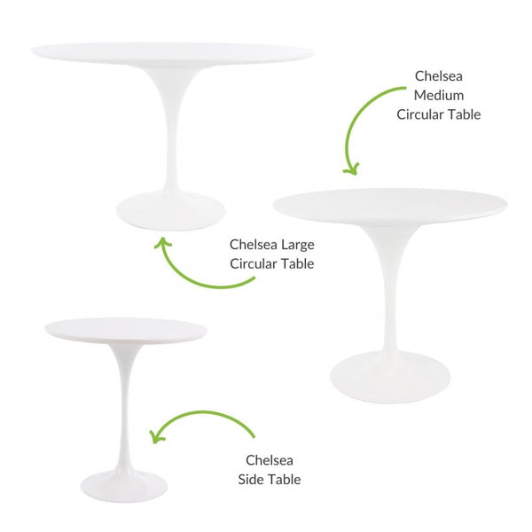 White Chelsea Large Circular Table