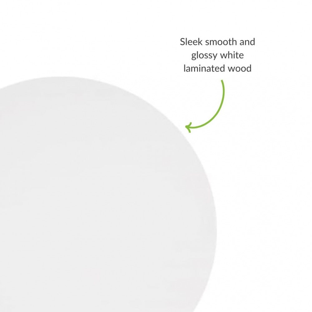 Chelsea Set - White Large Circular Table with Four Chairs - Various Colours