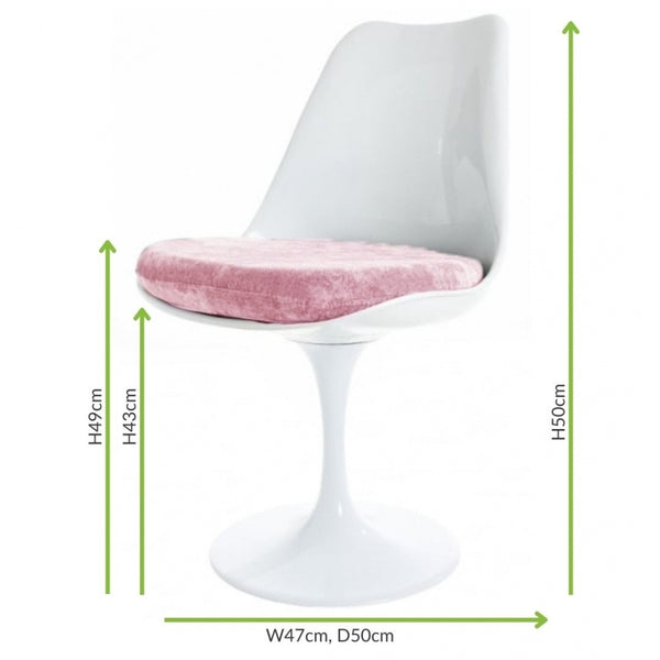 Chelsea Set - White Large Circular Table with Four Chairs - Various Colours