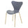 Luxe Grey Plastic Moulded Dining Chair With Gold Metal Legs