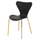 Luxe Black Plastic Moulded Dining Chair With Gold Metal Legs