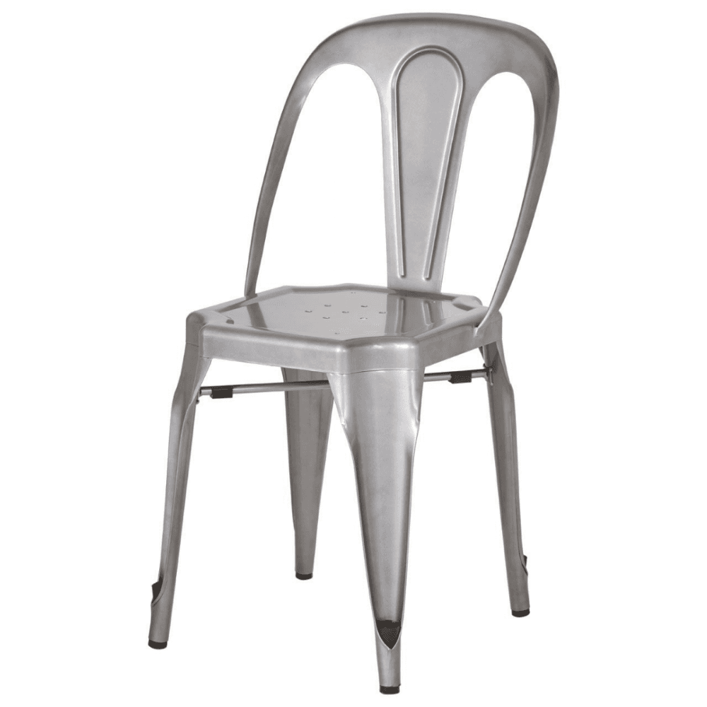 Industrial Grey Metal Dining Chair