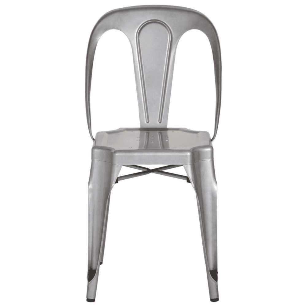 Industrial Grey Metal Dining Chair