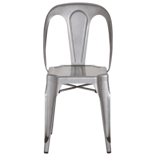 Industrial Grey Metal Dining Chair