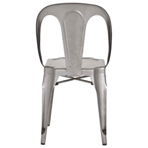 Industrial Grey Metal Dining Chair