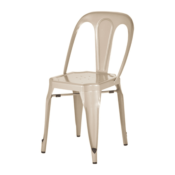 Industrial Champagne Metal Dining Chair