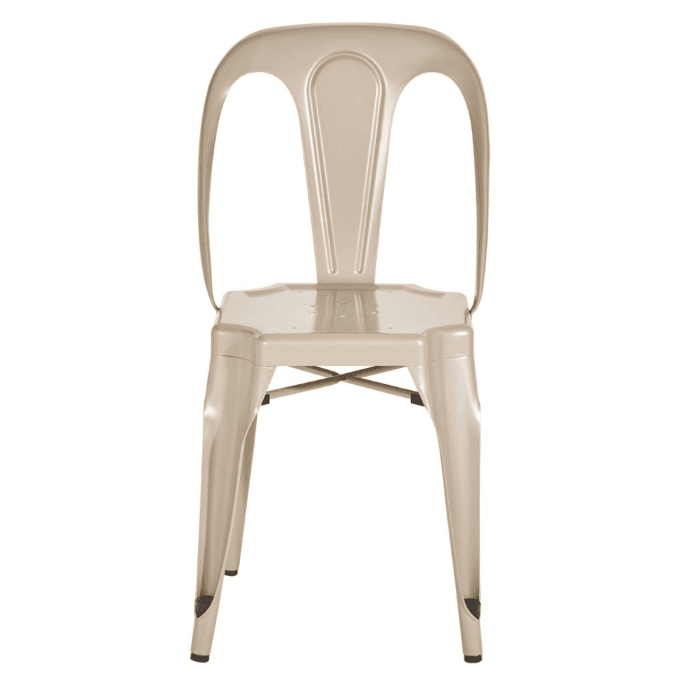 Industrial Champagne Metal Dining Chair
