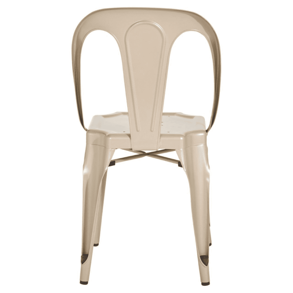 Industrial Champagne Metal Dining Chair