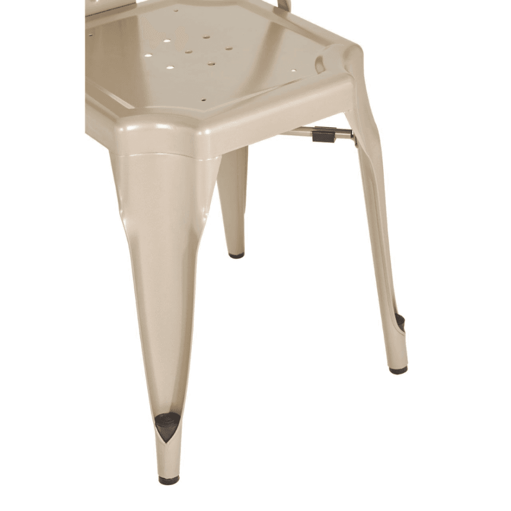 Industrial Champagne Metal Dining Chair
