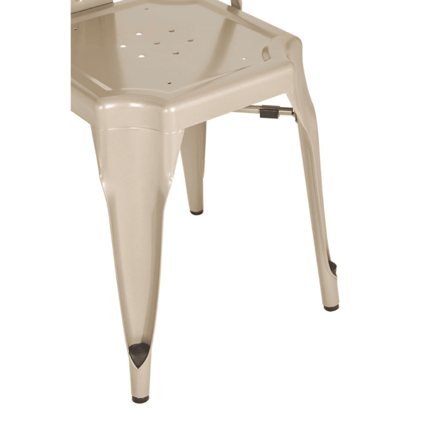 Industrial Champagne Metal Dining Chair