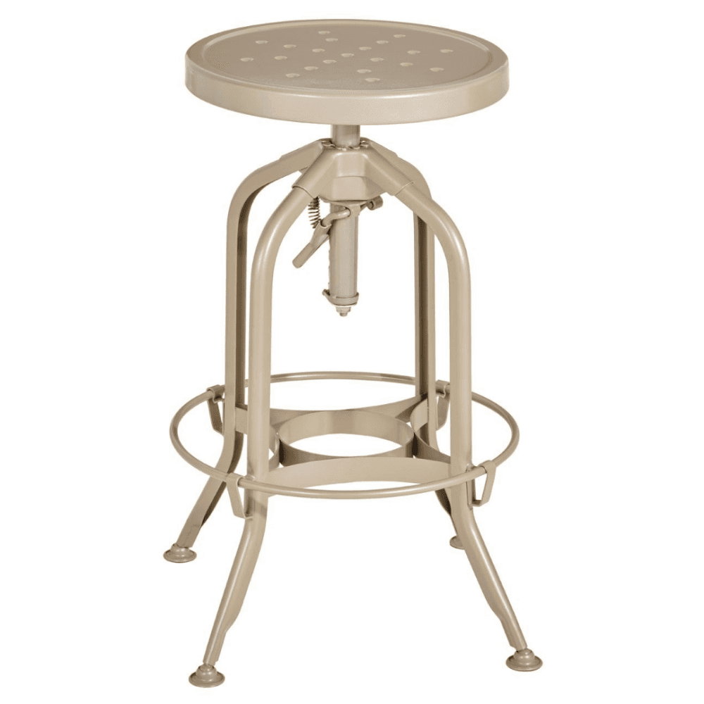 Industrial Champagne Metal Adjustable Barstool